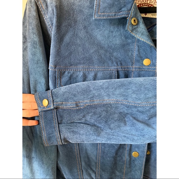 Suede leather unisex jacket - Picture 4 of 7